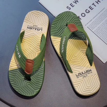 FootMax Men's Summer Beach Flip Flops - Breathable Casual Sandals Size 39-44 - footmaxldn