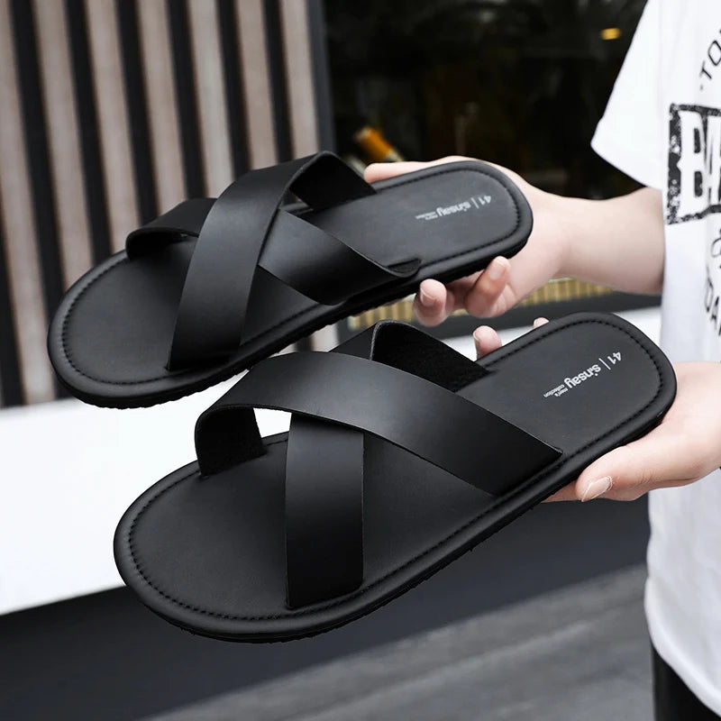 Footmax Men's Platform Flip Flops - Summer Beach Sandals 2024 - footmaxldn