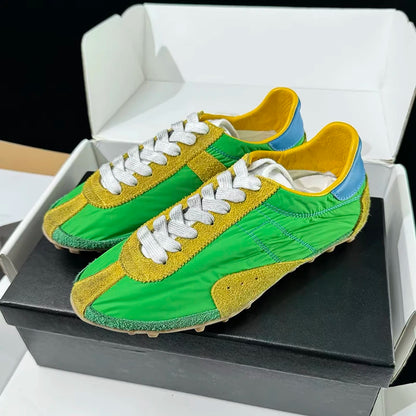 Footmaxldn Genuine Leather Lace-Up Casual Shoes