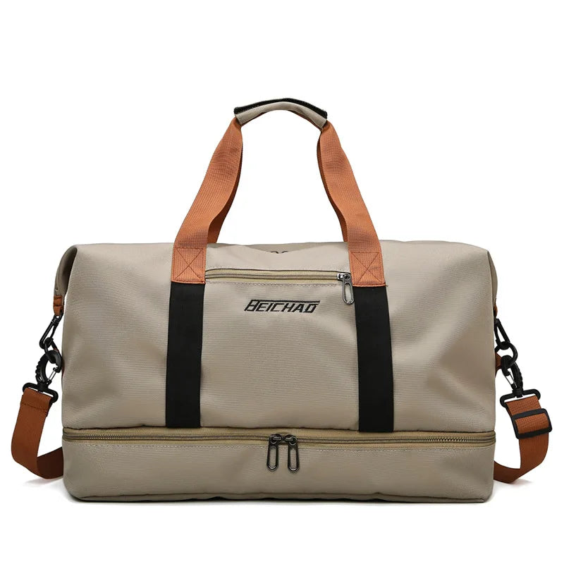 Footmax Travel Gym Bag - Portable Duffle Weekender with Shoulder & Crossbody Straps - footmaxldn
