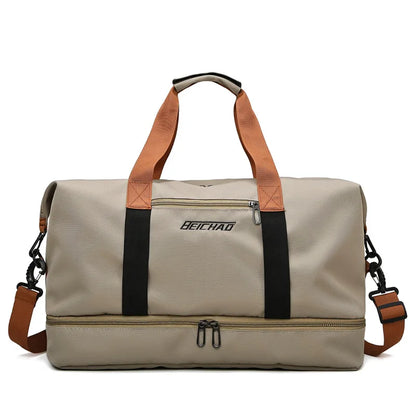Footmax Travel Gym Bag - Portable Duffle Weekender with Shoulder & Crossbody Straps - footmaxldn