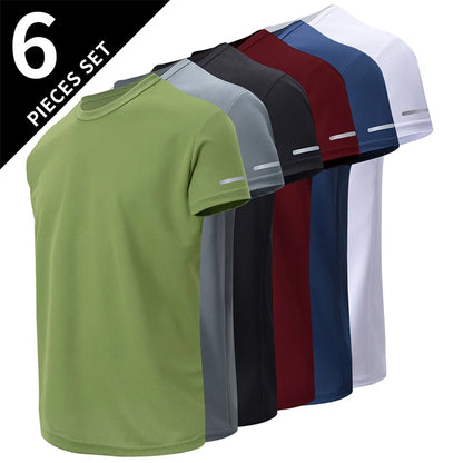 Footmaxldn Men's Quick-Dry Sports T-Shirt | Lightweight Crew Neck Running Tee