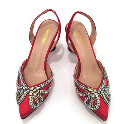 Footmax Yellow Bowknot Pointed Toe High Heel Sandals & Bag Set - Women's Elegant Shoes - footmaxldn