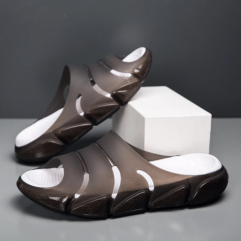 Footmaxldn Men's EVA Cushion Slides — Lightweight Outdoor & Beach Clogs