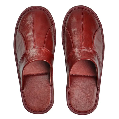 Men's Split Leather Indoor Slippers | Footmaxldn