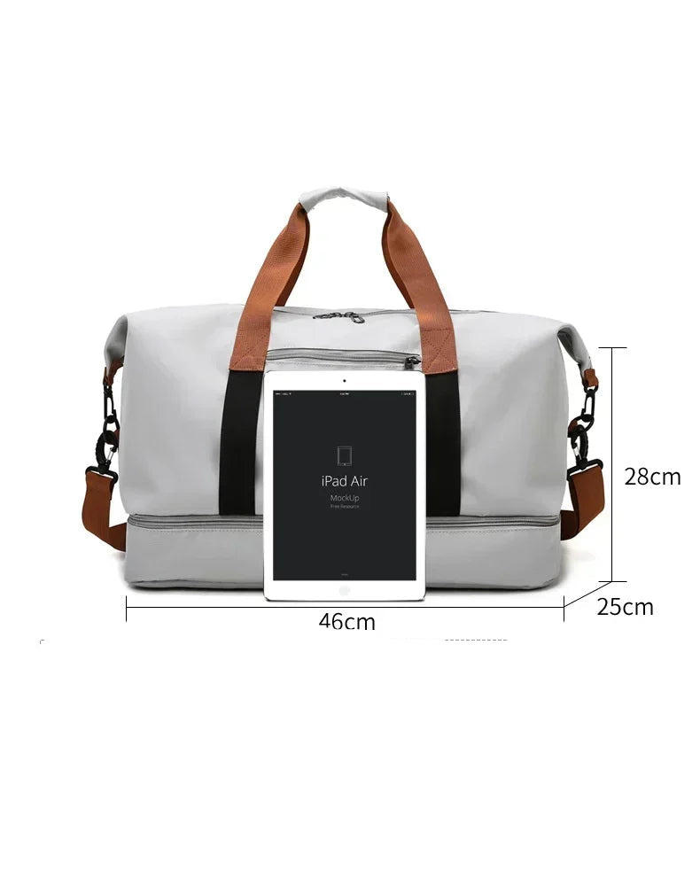 Large Capacity Travel Gym Bag Short-distance Luggage Portable Fitness Bags Shoulder Crossbody Handbags Men's Sports Waterproof B - footmaxldn