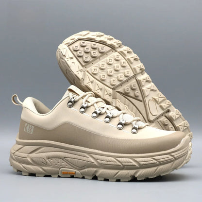 Footmax Men's Waterproof Leather High-Top Casual Shoes - Anti-Slip Winter Boots