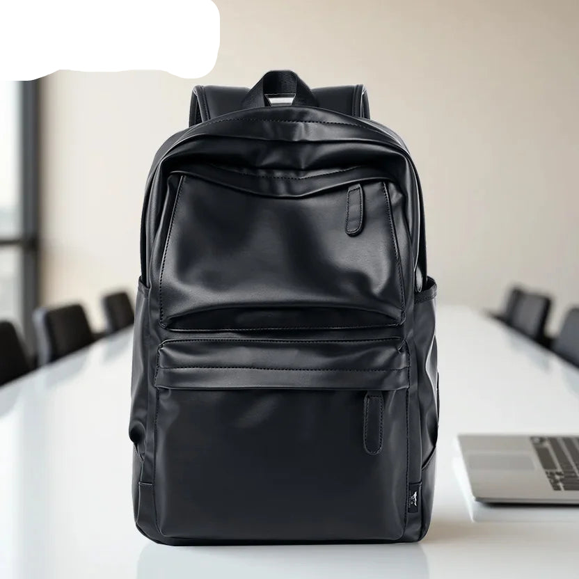 Septwolves  High-quality Leather laptop Computer Backpack 15-Inch Large Capacity Waterproof Backpack For Men Business Travel Use - footmaxldn