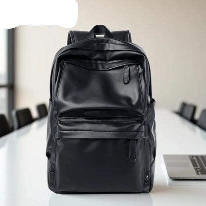 Septwolves  High-quality Leather laptop Computer Backpack 15-Inch Large Capacity Waterproof Backpack For Men Business Travel Use - footmaxldn