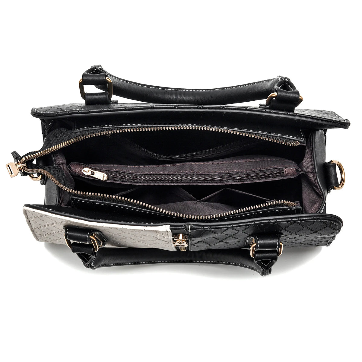 Women's Two-Tone Top Handle Bag | Footmaxldn - footmaxldn