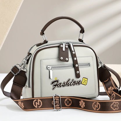 New Women bag Handbag for women 2025 sac a main Casual leather Printed monogram single shoulder straddle bag - footmaxldn