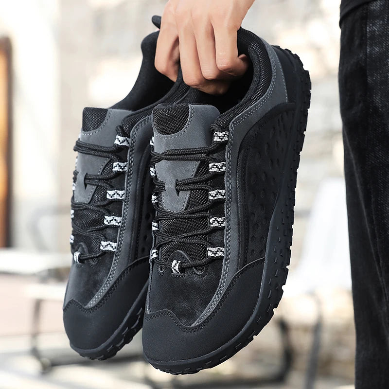 Autumn New Wide Toe Men Waterproof Sneakers Outdoor Non-slip Rubber Walking Shoes For Men Sport Hiking Footwear Plus Size 37-48 - footmaxldn