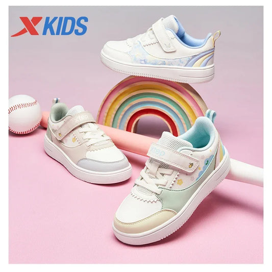 Xtep Girls Skateboarding Shoes 2025 - Premium Leather Non-Slip Kids Sneakers - footmaxldn