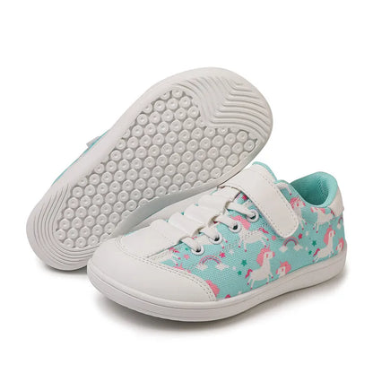 Footmaxldn Kids Barefoot Canvas Sneaker | Wide Toe Box, Zero-Drop, Non-Slip