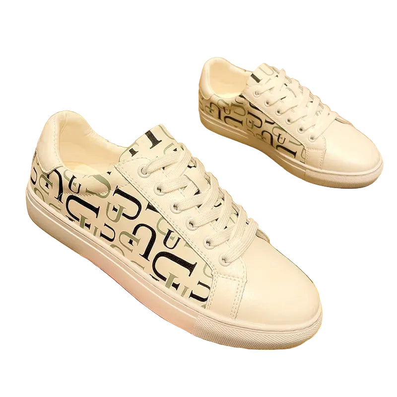 Footmax Men's Leather Casual Flat Sneakers - footmaxldn