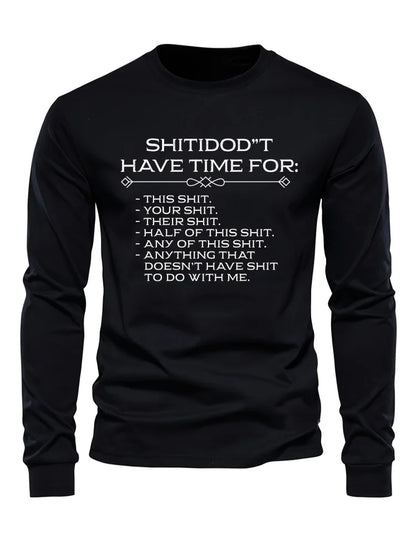Men's Beige & Black Colour-Block Long-Sleeve T-Shirt