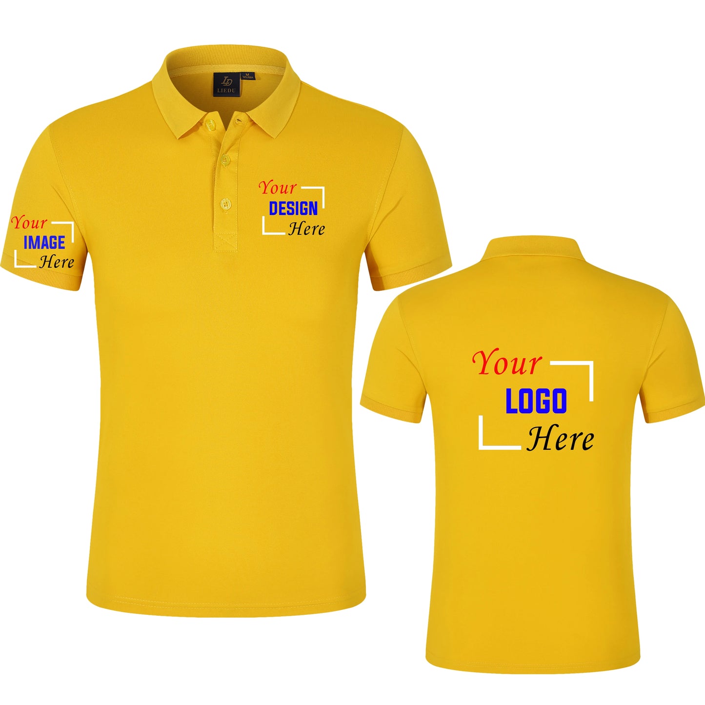 Footmax Custom Polo Shirt - Personalized Men's Short Sleeve Workshirt with Logo - footmaxldn