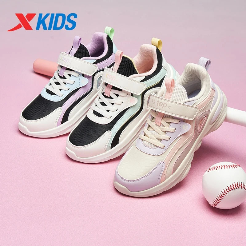 Xtep Girls Skateboarding Shoes 2025 - Comfortable Velcro Sneakers - footmaxldn