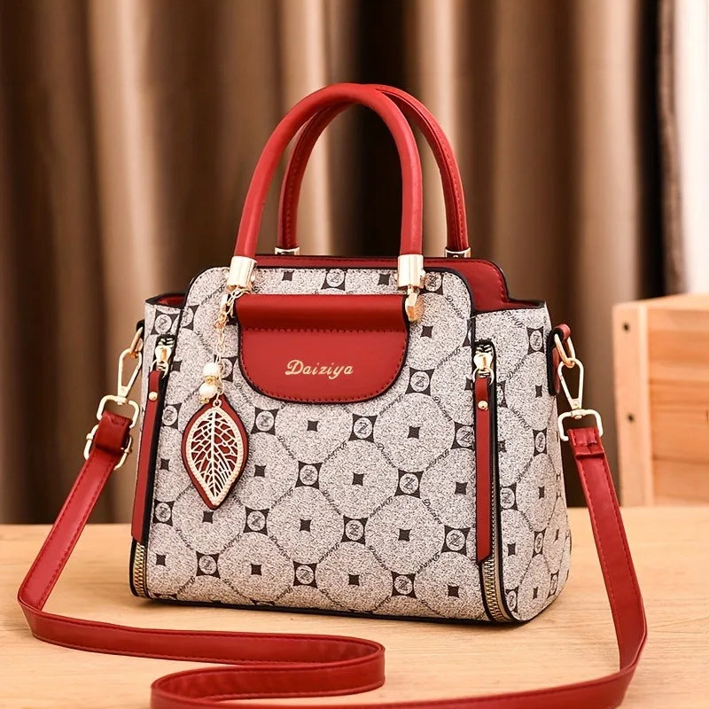 Footmax Women's Large Capacity Handbag - Retro PU Leather Shoulder Crossbody Bag - footmaxldn