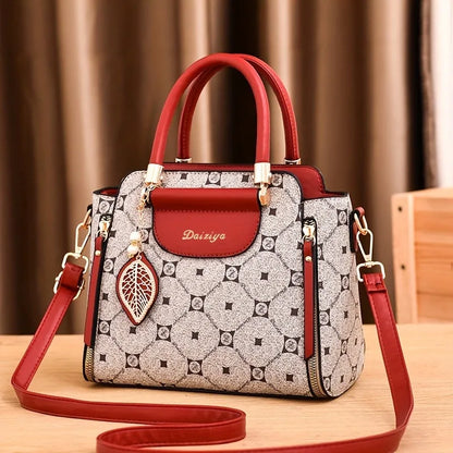 Footmax Women's Large Capacity Handbag - Retro PU Leather Shoulder Crossbody Bag - footmaxldn