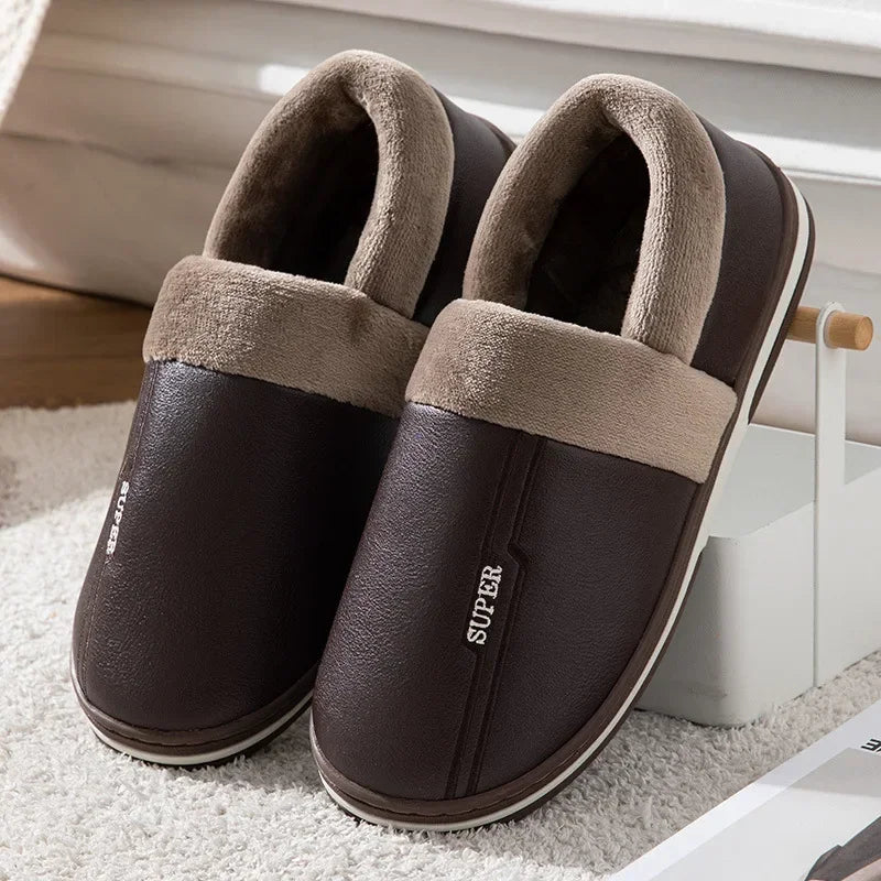 Men's Big Size Winter Waterproof Slippers - Non-Slip | Footmax - footmaxldn