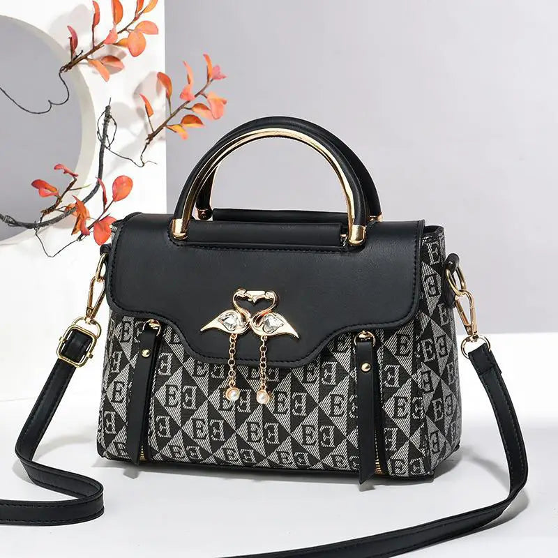 High Quality Bags Fashion Print Leather Shoulder Bag Luxury Design Shoulder Bag Elegant Small Square Bag - footmaxldn