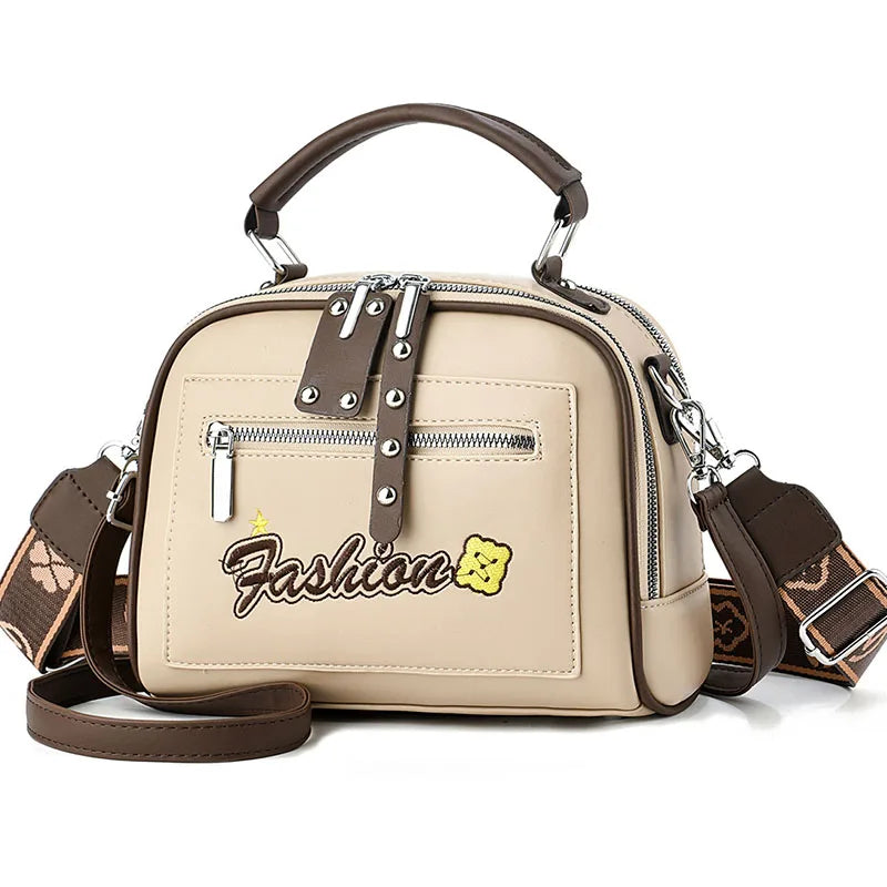 New Women bag Handbag for women 2025 sac a main Casual leather Printed monogram single shoulder straddle bag - footmaxldn