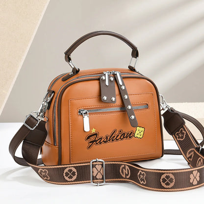 New Women bag Handbag for women 2025 sac a main Casual leather Printed monogram single shoulder straddle bag - footmaxldn