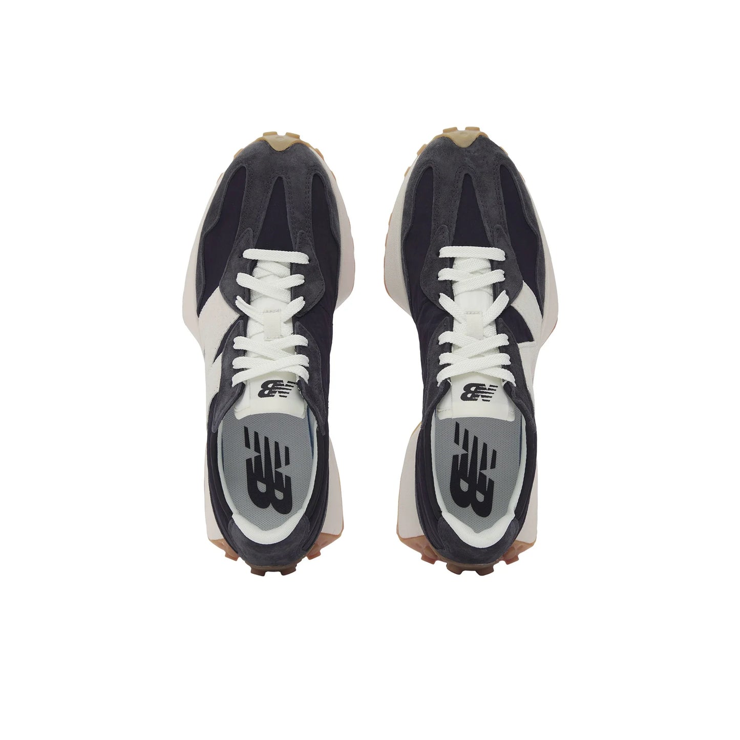 New Balance 327 Retro Running Shoes - Black & Blue Low-Cut Sneakers | Footmax - footmaxldn