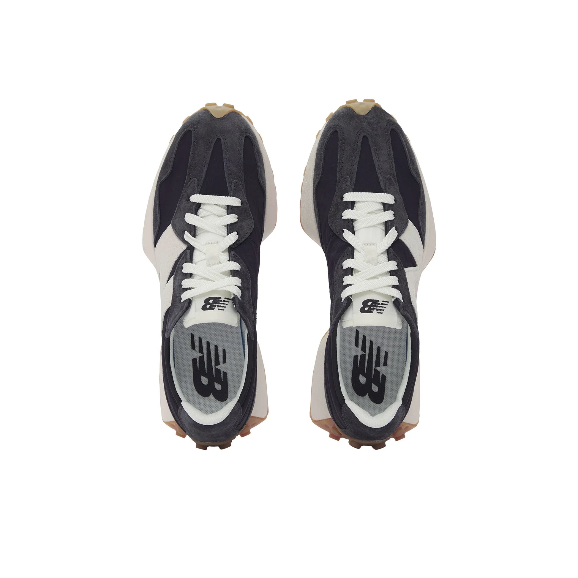 New Balance 327 Retro Running Shoes - Black & Blue Low-Cut Sneakers | Footmax - footmaxldn