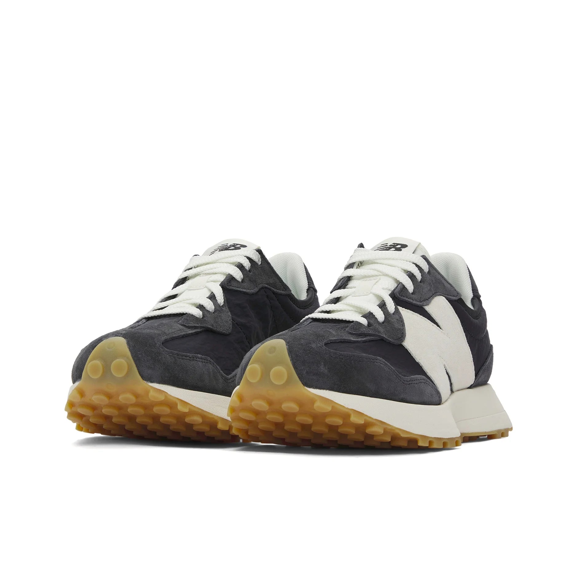 New Balance 327 Retro Running Shoes - Black & Blue Low-Cut Sneakers | Footmax - footmaxldn