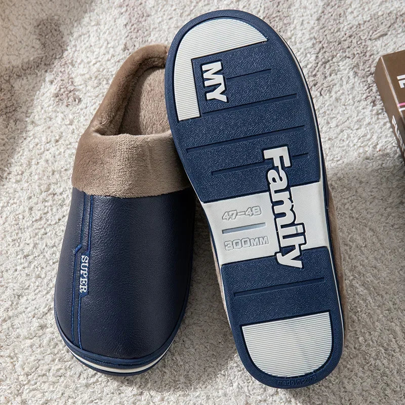 Men's Big Size Winter Waterproof Slippers - Non-Slip | Footmax - footmaxldn