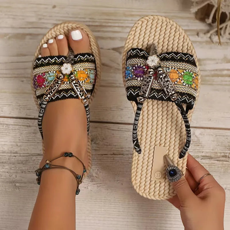 2026 Summer New Women's Flat Sandals Outdoor Toeless Fashion Lightweight Casual Slides - footmaxldn