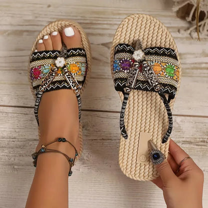 2026 Summer New Women's Flat Sandals Outdoor Toeless Fashion Lightweight Casual Slides - footmaxldn