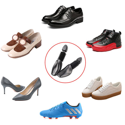 Footmax Adjustable Shoe Stretcher - 2-Pack Plastic Shoe Trees for Flats, Pumps & Boots