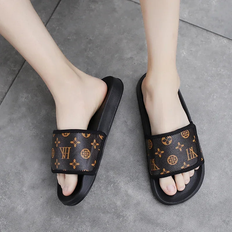 Men's Monogram Slide Sandals | Cushioned Summer Slippers – Footmaxldn