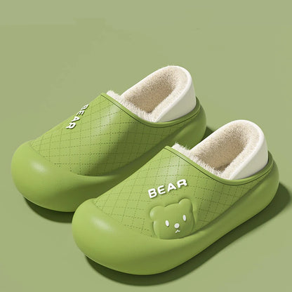 Womens Slippers Winter Waterproof Casual Cotton - FOOTMAX