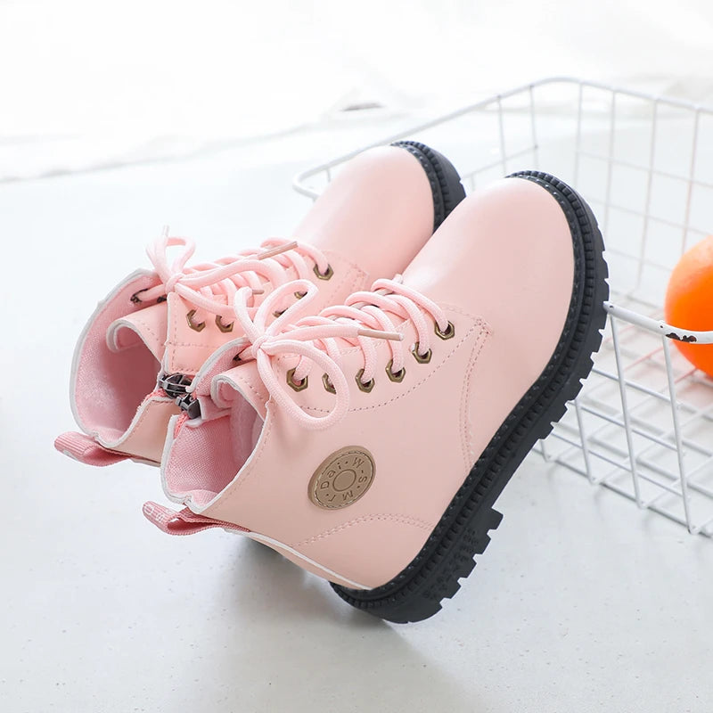 Children's Boots For Boys Girls Fashion Kids Ankle Snow Boots Rubber Outsole Autumn Winter Warm Classic For Toddlers Big Kids - footmaxldn