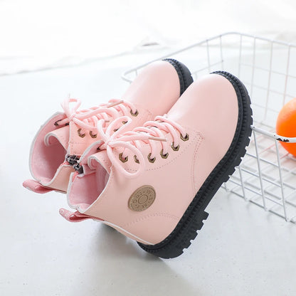 Children's Boots For Boys Girls Fashion Kids Ankle Snow Boots Rubber Outsole Autumn Winter Warm Classic For Toddlers Big Kids - footmaxldn