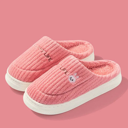 Womens Slippers Cotton Casual Home Indoor Anti Slip - FOOTMAX