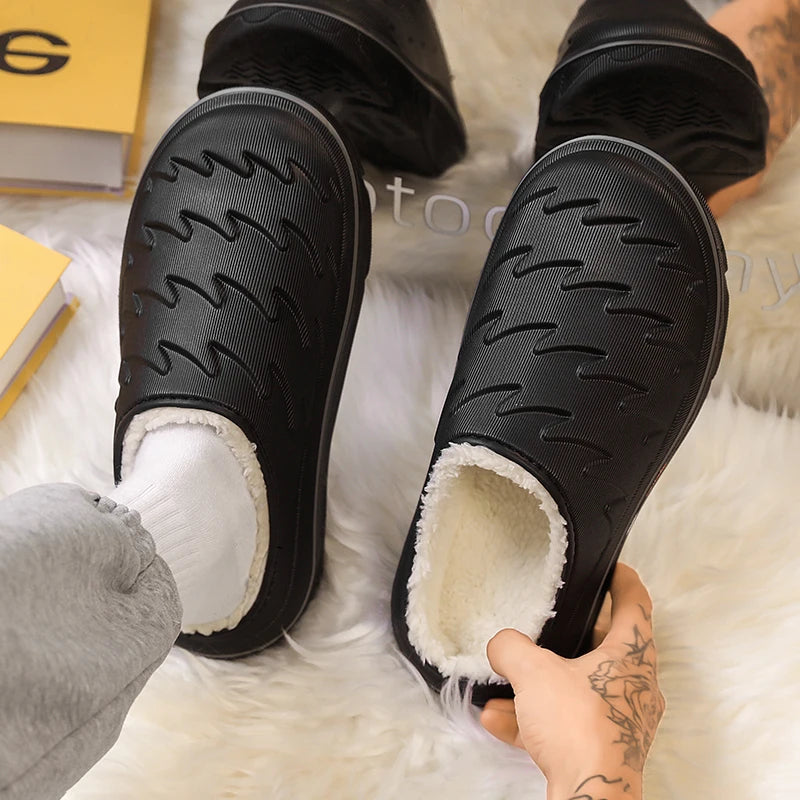 Men’s Plush-Lined Winter Slippers | Footmaxldn