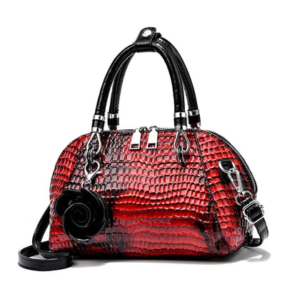 Yellow Crocodile Pattern Tote Bag - Small Shoulder Bag | footmaxldn - footmaxldn