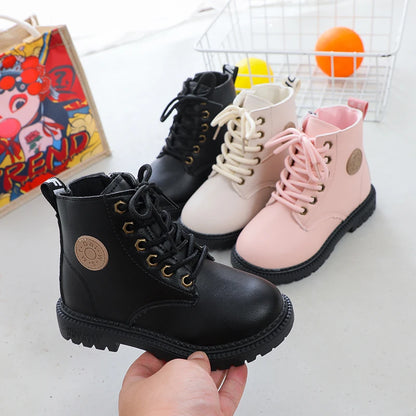 Children's Boots For Boys Girls Fashion Kids Ankle Snow Boots Rubber Outsole Autumn Winter Warm Classic For Toddlers Big Kids - footmaxldn