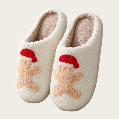 Footmax Winter Christmas Slippers - Warm Plush Indoor Slides for Men & Women - footmaxldn