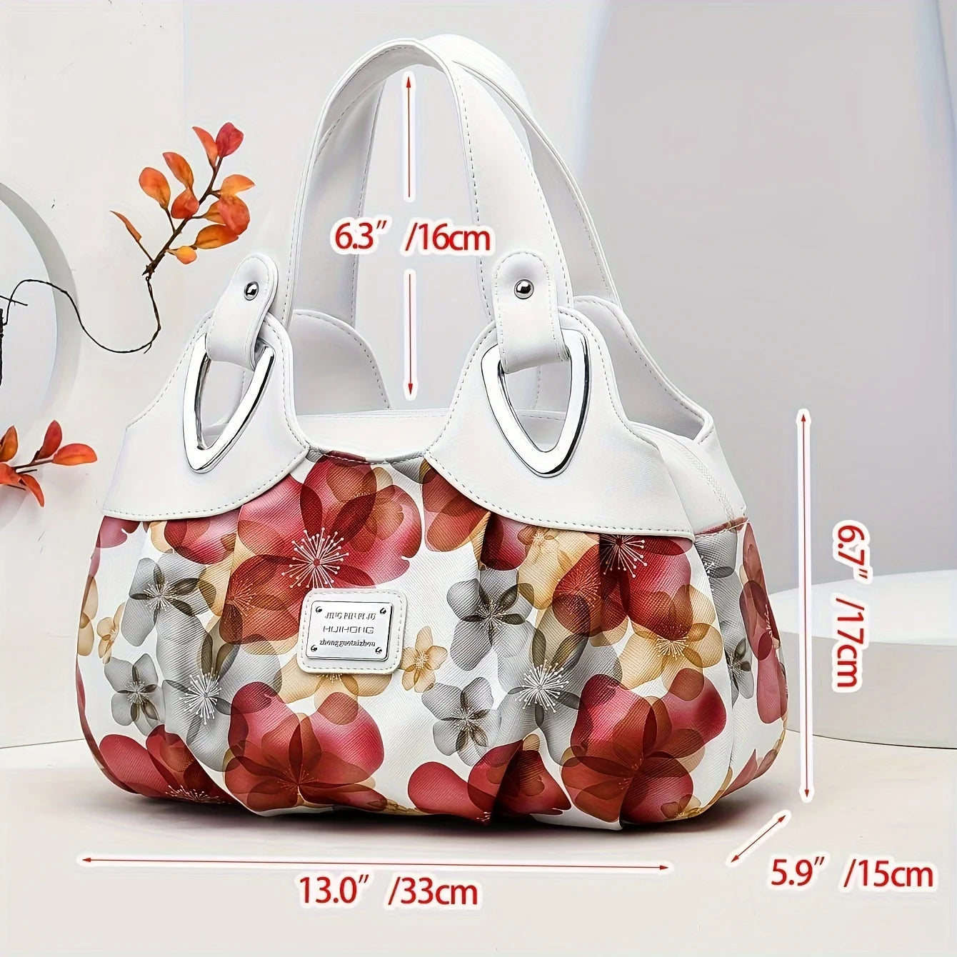 Color-contrasting new European and American fashionable and trendy large capacity stylish printed simple women's bag - footmaxldn