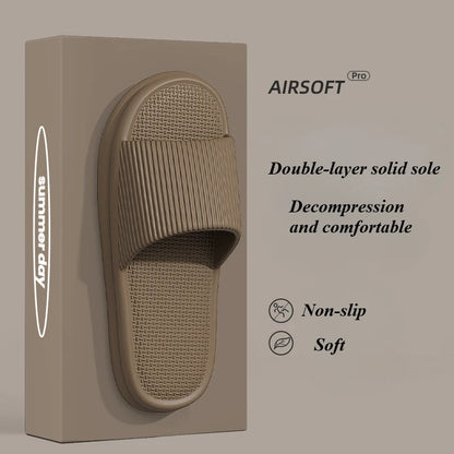 Brand Couple Home Simple Slippers EVA Soft Sole Light Slippers Bathroom Non-slip Slides Men's Outdoor Sandals Zapatillas De Casa - footmaxldn