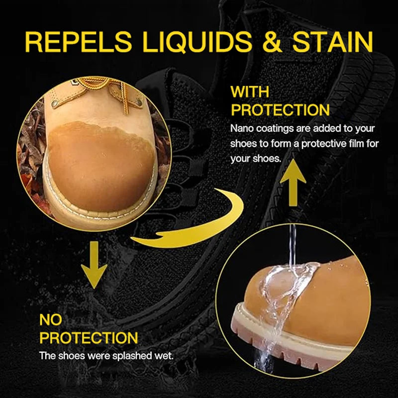 Footmax Waterproof Shoe Protector Spray - 100ml Stain Repellent for Leather & Suede