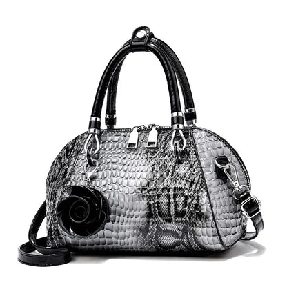 Yellow Crocodile Pattern Tote Bag - Small Shoulder Bag | footmaxldn - footmaxldn