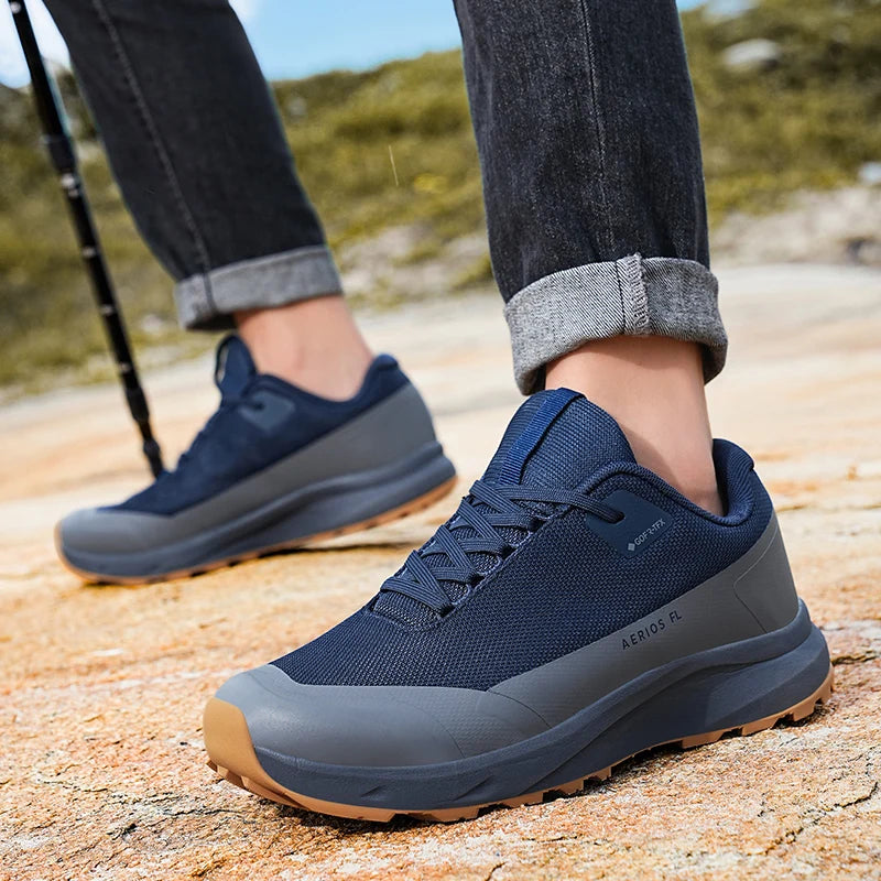Footmax Men's Waterproof Hiking Shoes - Anti-Skid Outdoor Travel Sneakers