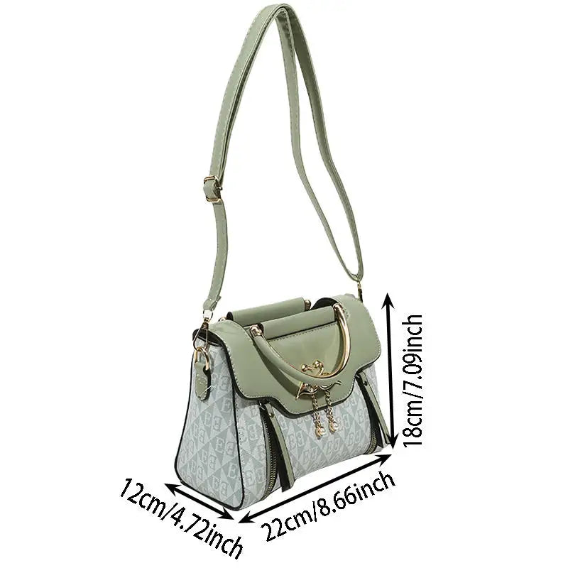 High Quality Bags Fashion Print Leather Shoulder Bag Luxury Design Shoulder Bag Elegant Small Square Bag - footmaxldn